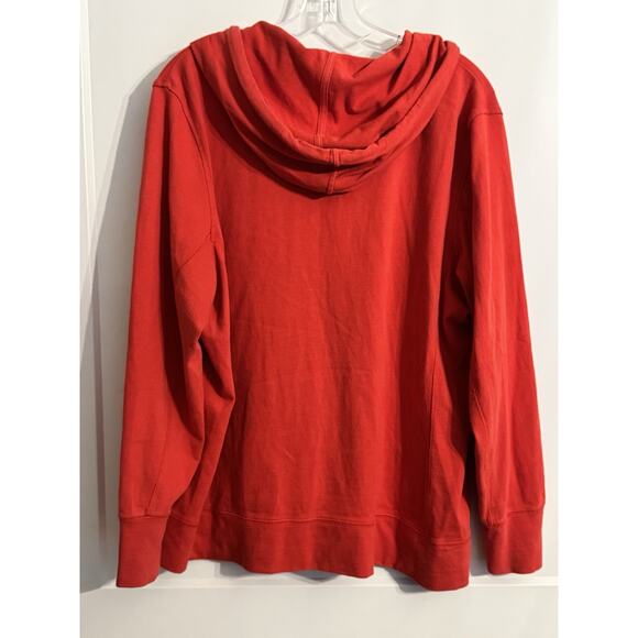 Eddie Bauer Hoodie Sweatshirt Long Sleeve Buttons Red Sz XXL Gorpcore Preppy - Picture 3 of 6